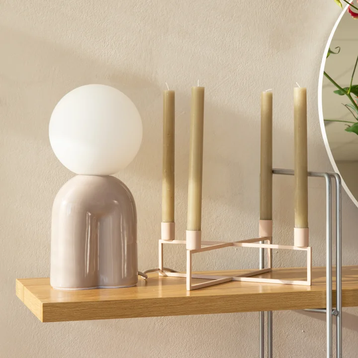 Nuuck - Hubert Tischleuchte Ø 15 cm, glossy grau