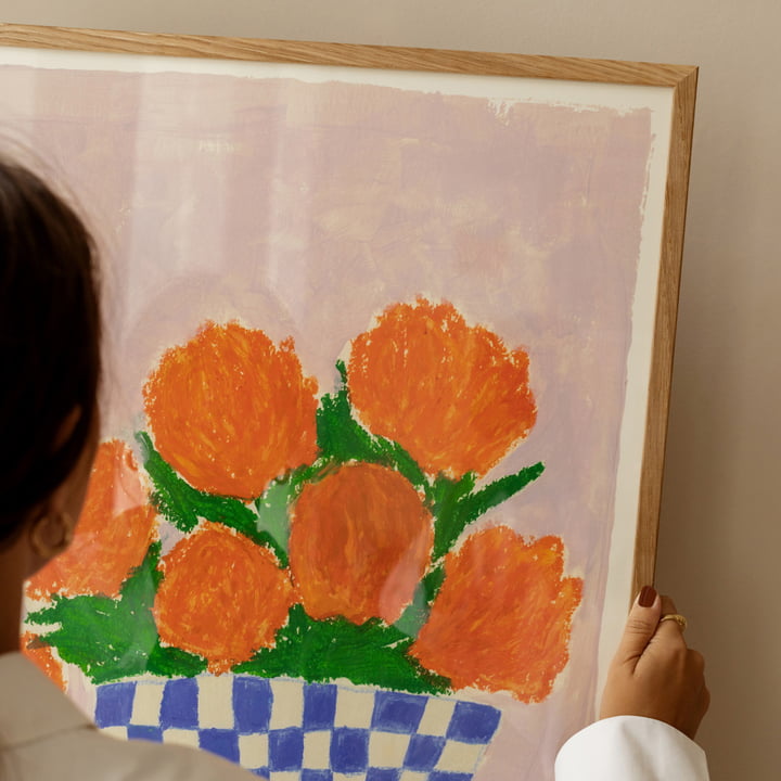 Orange Flowers von Carla Llanos für The Poster Club