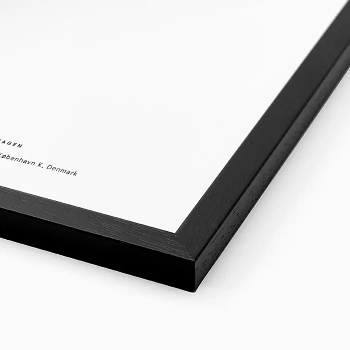 Bilderrahmen Eiche schwarz, Plexiglas für The Poster Club