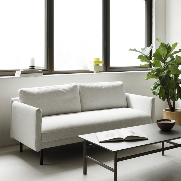 Rar 2-Sitzer Sofa, schwarz / Venezia off-white von Normann Copenhagen