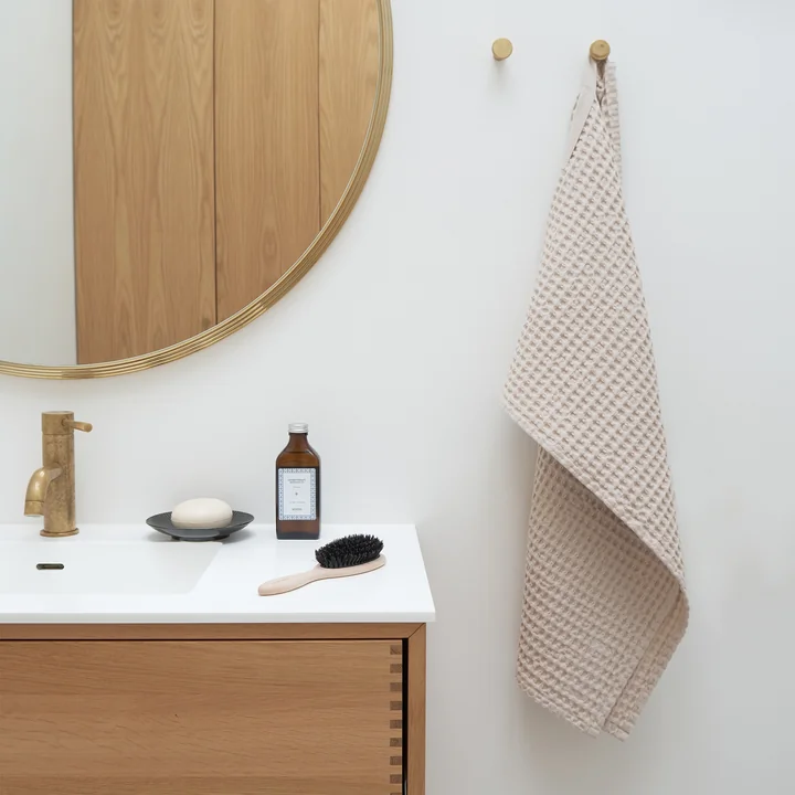 The Organic Company - Big Waffle Duschtuch, 50 x 150 cm, stone Lifestyle