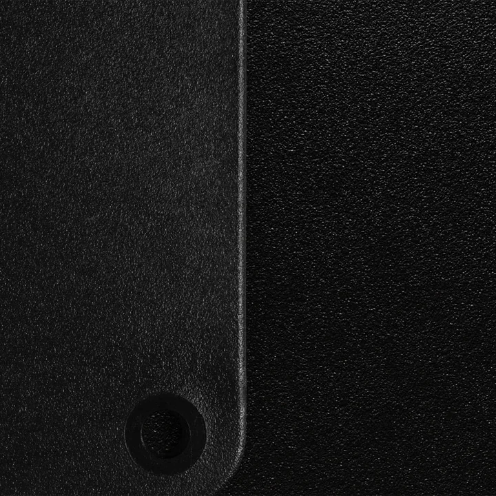 Eames Plastic RE Materialmuster von Vitra in der Farbe tiefschwarz