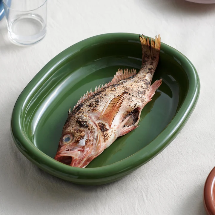 Barro Servierschale oval, grün von HAY