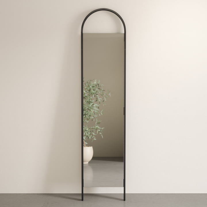Bellwood Anlehnspiegel, 157 x 51 cm, schwarz von Umbra