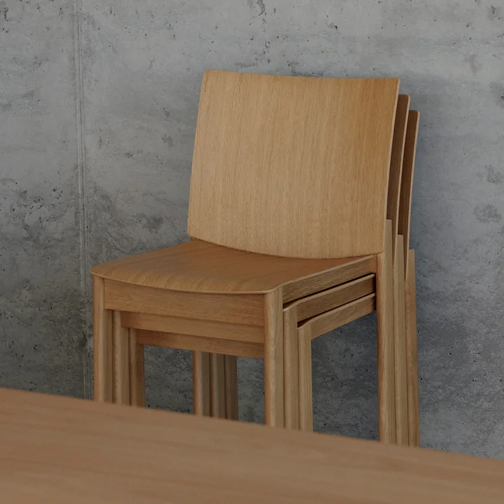 Allwood Side Chair AV35, Eiche lackiert von &Tradition