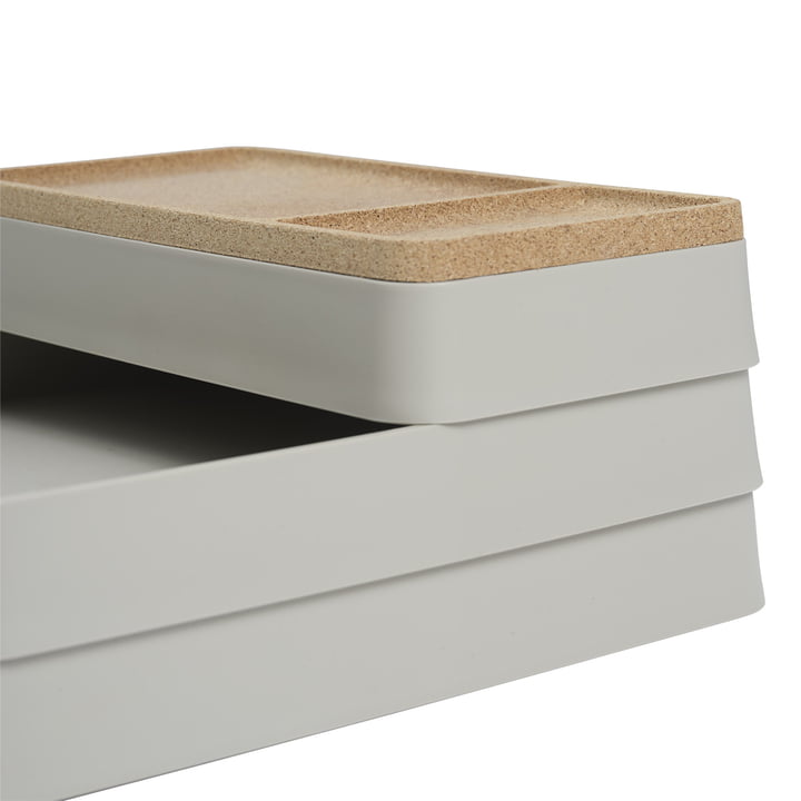 Arrange Desktop Organizer, grau / Kork von Muuto