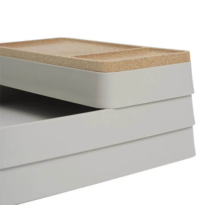 Arrange Desktop Organizer, grau / Kork von Muuto
