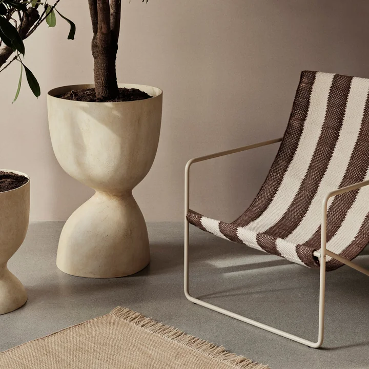 Ferm Living - Evoke Blumentopf large, Ø 44 x H 70 cm, warm sand