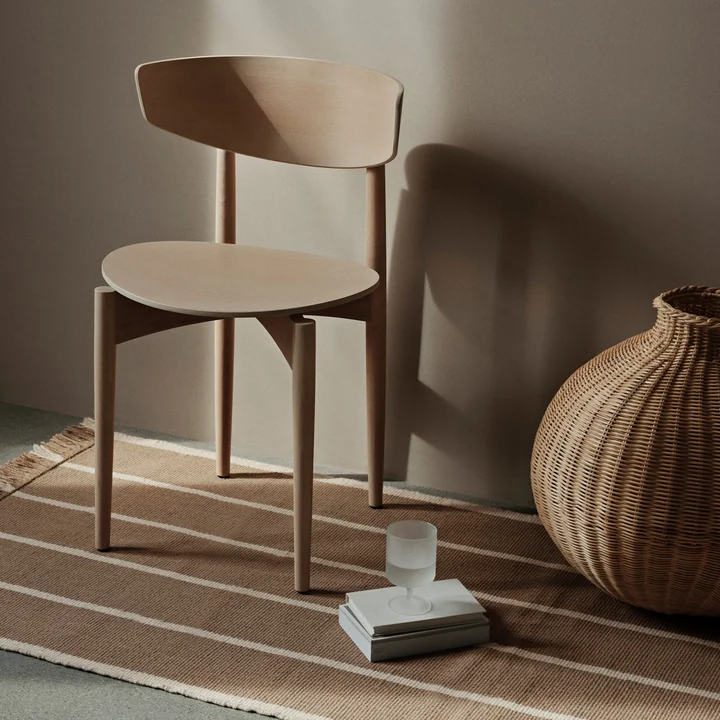 Herman Stuhl, Holz, Buche weiß geölt von Ferm Living