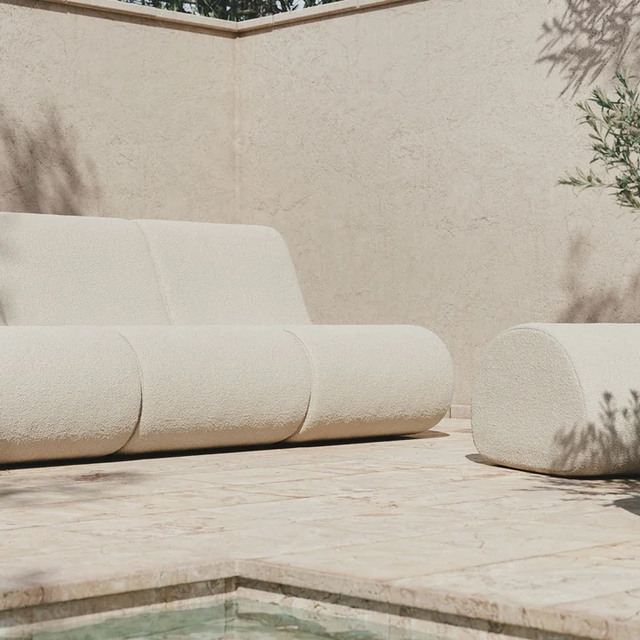 Rouli Center Modul Sessel, off-white (Pure Bouclé) von Ferm Living