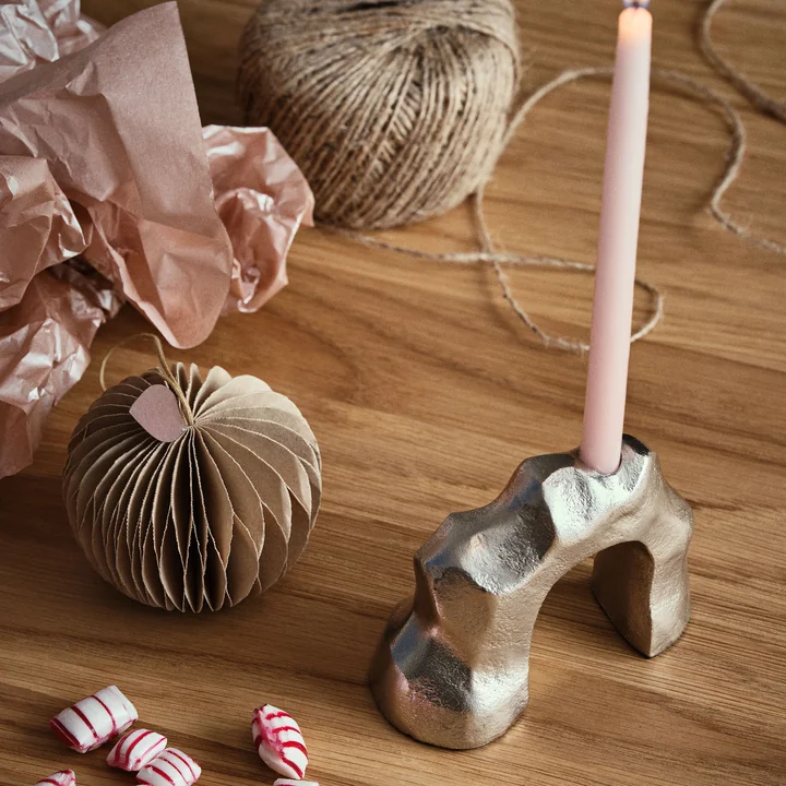 Lumos Kerzenständer, Silver Finish von Broste Copenhagen