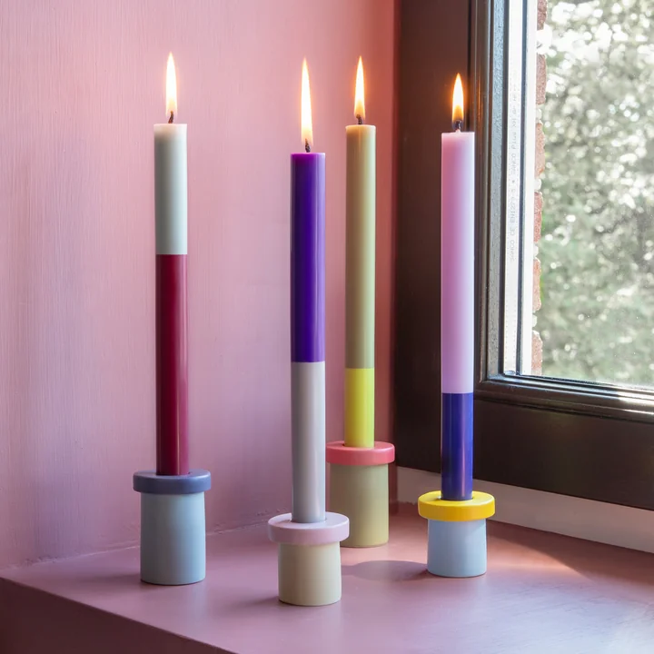 Kerzenhalter-Set Pippo, mehrfarbig (4er-Set) von Remember