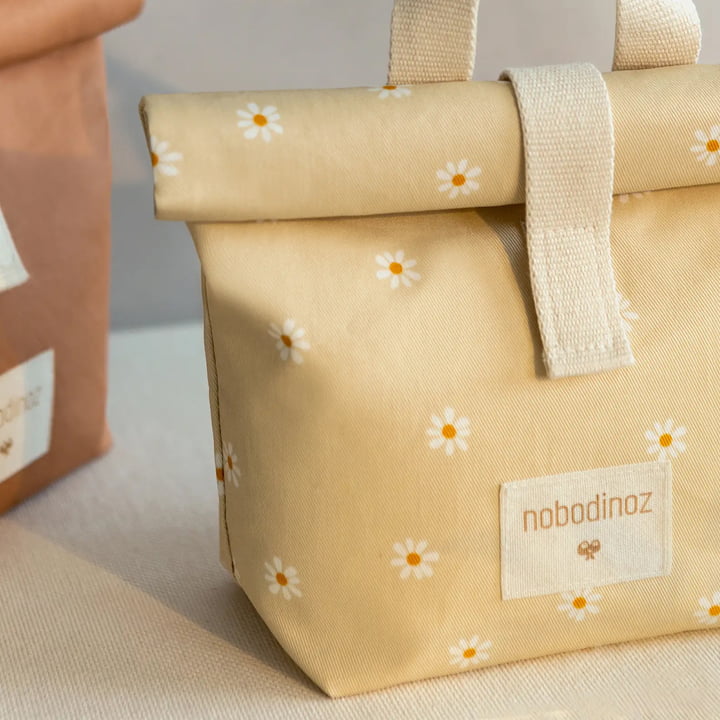 Sunshine Eco Lunch Bag, daisies von Nobodinoz