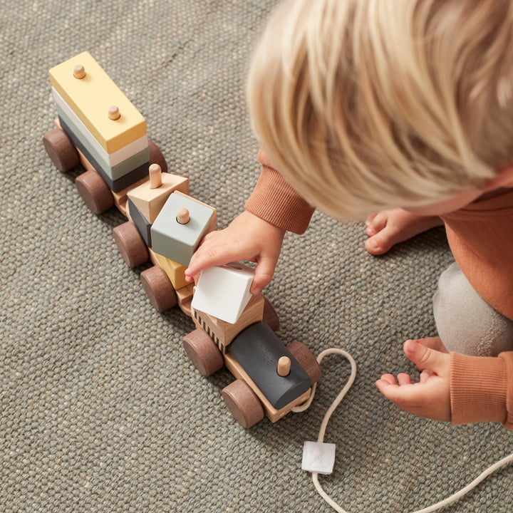 Zug mit Holzklötzen von Kids Concept