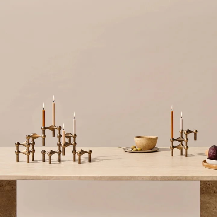 Stoff Nagel - Kerzenhalter