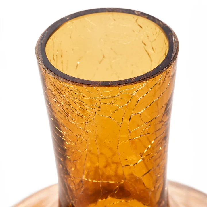 POLSPOTTEN - Crackled Glass Ball Body Vase S, gelb