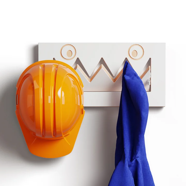 Ambivalenz - Fläpps Garderobe Monsterhäng 40 x 20 cm, weiß