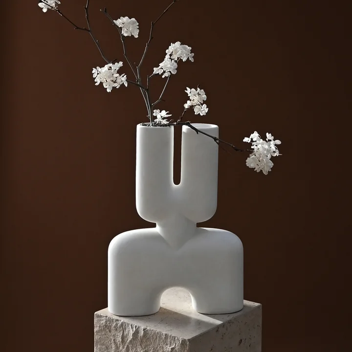 Cobra Vase Double, knochenweiß von 101 Copenhagen