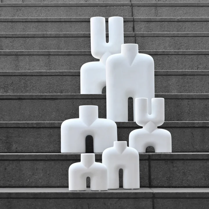 Cobra Vasen, knochenweiß von 101 Copenhagen