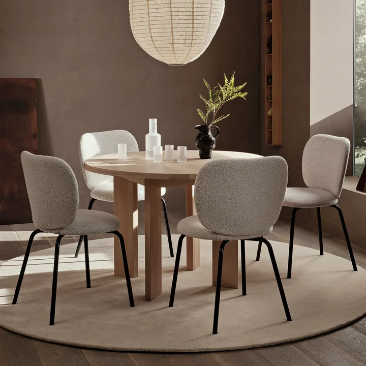 Ferm Living - Rico Chair, off-white melange (Soft Bouclé)