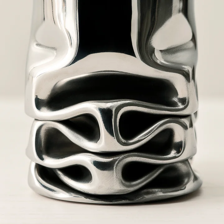 Design House Stockholm - Hydraulic Vase, H 25 cm, Edelstahl