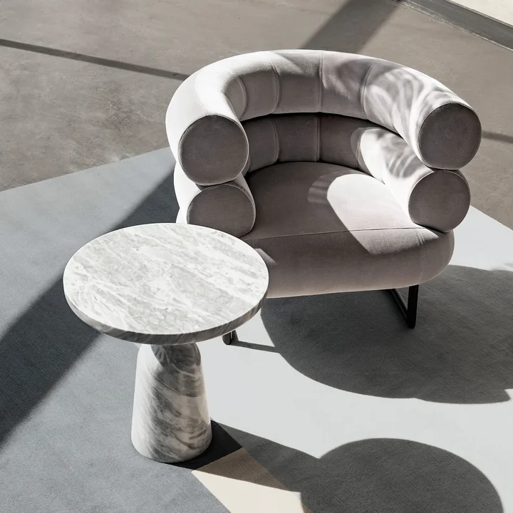 ClassiCon - Bell Beistelltisch, Marmor poliert (Grigio Nuvolato)