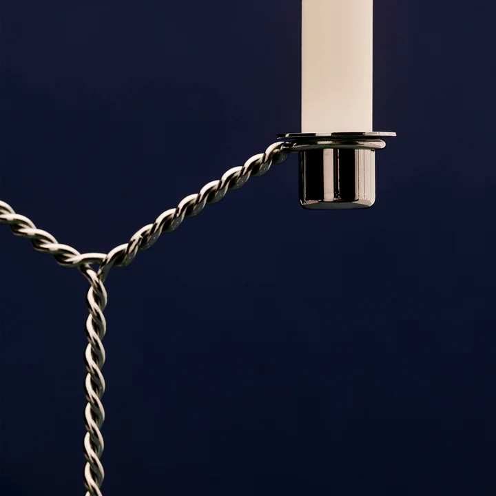 Wire Kerzenhalter Ø 19 x H 25 cm, mirror von HAY