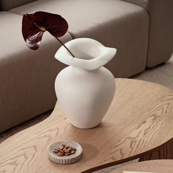 Florentina Vase, Ø 9,5 cm x H 14 cm, weiß von Broste Copenhagen