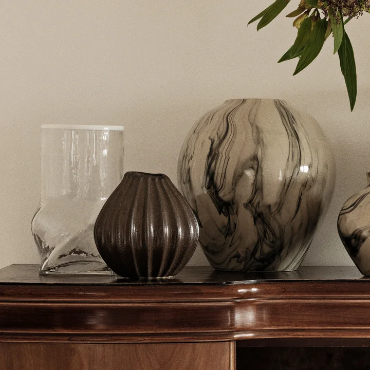 Broste Copenhagen - Ellen Vase, H 22 cm, weiß