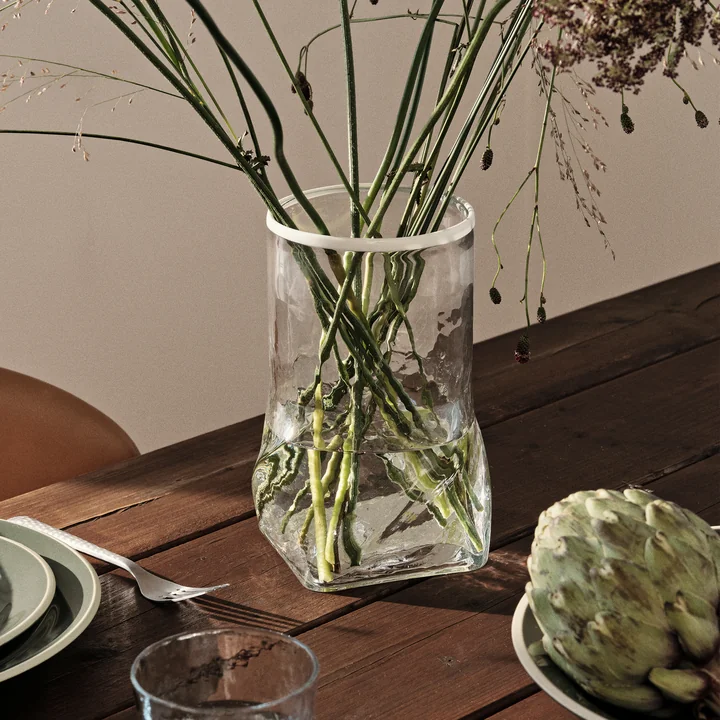 Broste Copenhagen - Ellen Vase, H 22 cm, weiß