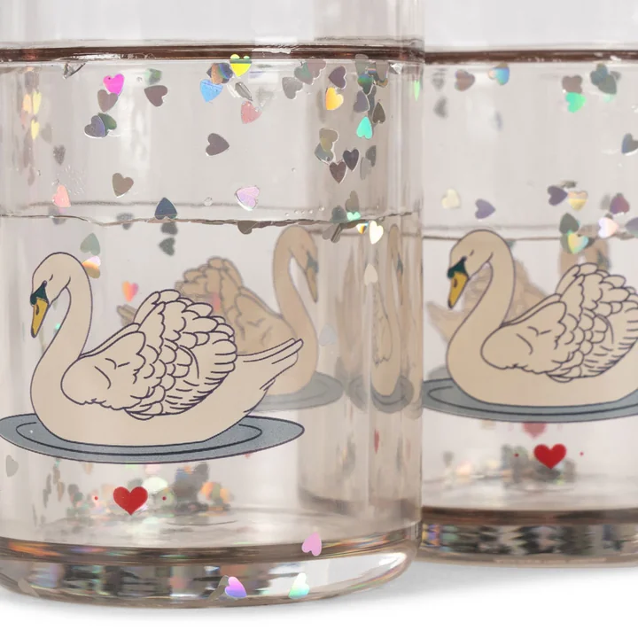 Glitzertasse, swan off white von Konges Sløjd