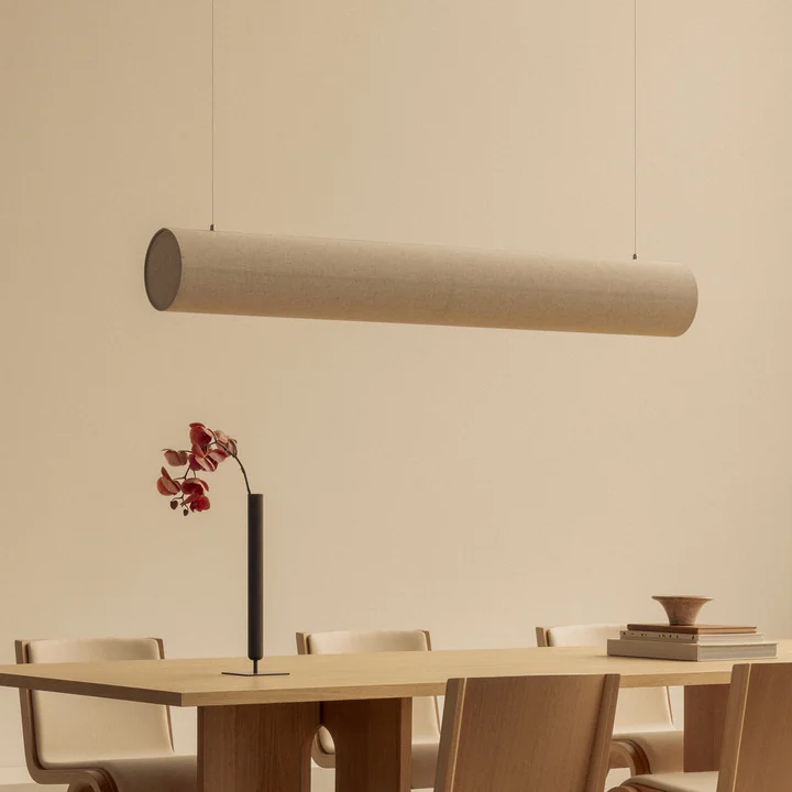 Hashira Linear LED Pendelleuchte, L 140 cm, raw von Audo