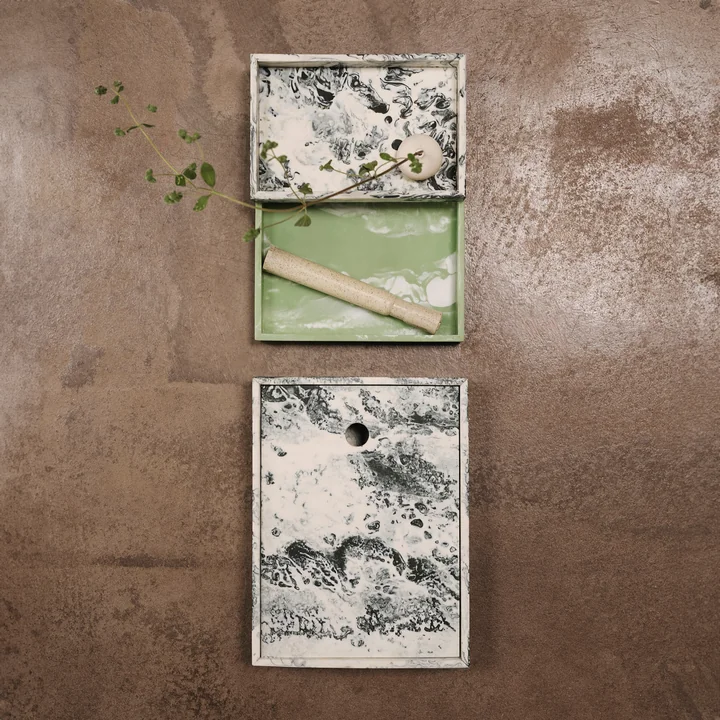 Ferm Living - Mist Box, 15 x 20 cm, emerald off-white