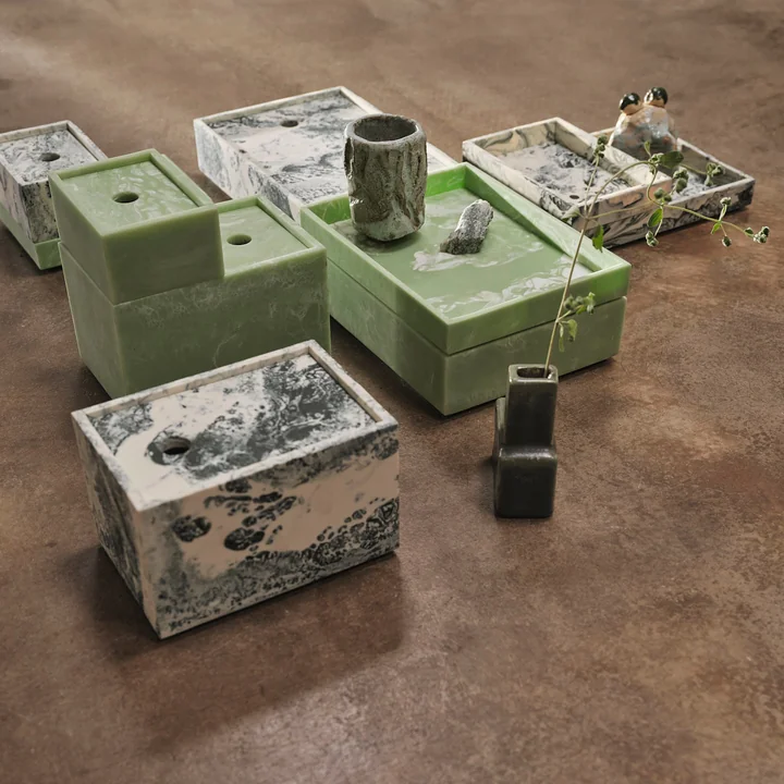 Ferm Living - Mist Kollektion, emerald off-white