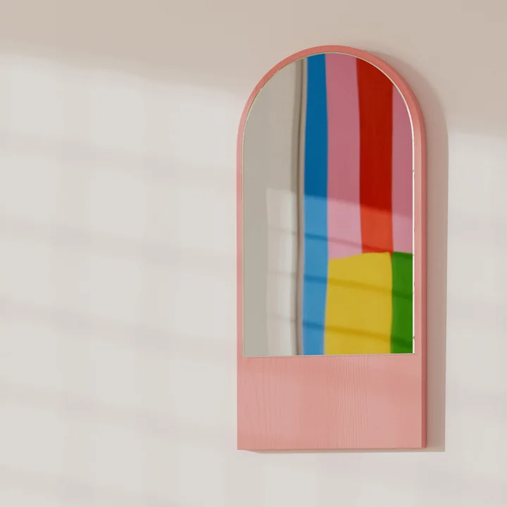 OUT Objekte unserer Tage - Friedrich Mini Spiegel, 28 x 58 cm, soft pink