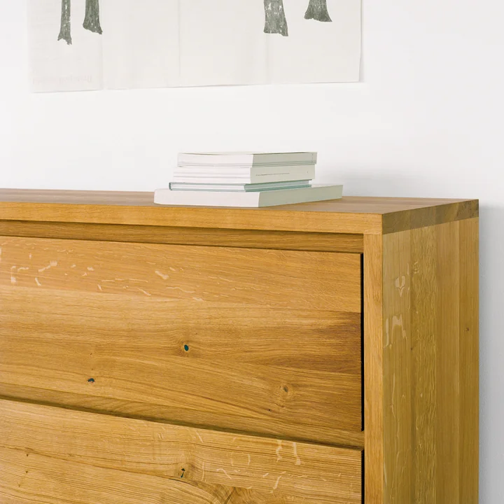 e15 - Imari Kommode mit 2 Schubladen, L x B x H 160 x 45 x 75 cm, eiche geölt