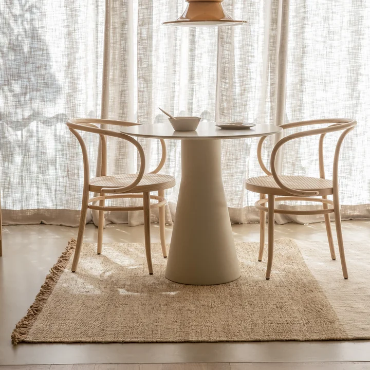 nanimarquina - Tres Stripes Vegetal Teppich, 170 x 240 cm, braun (Exklusive Edition)