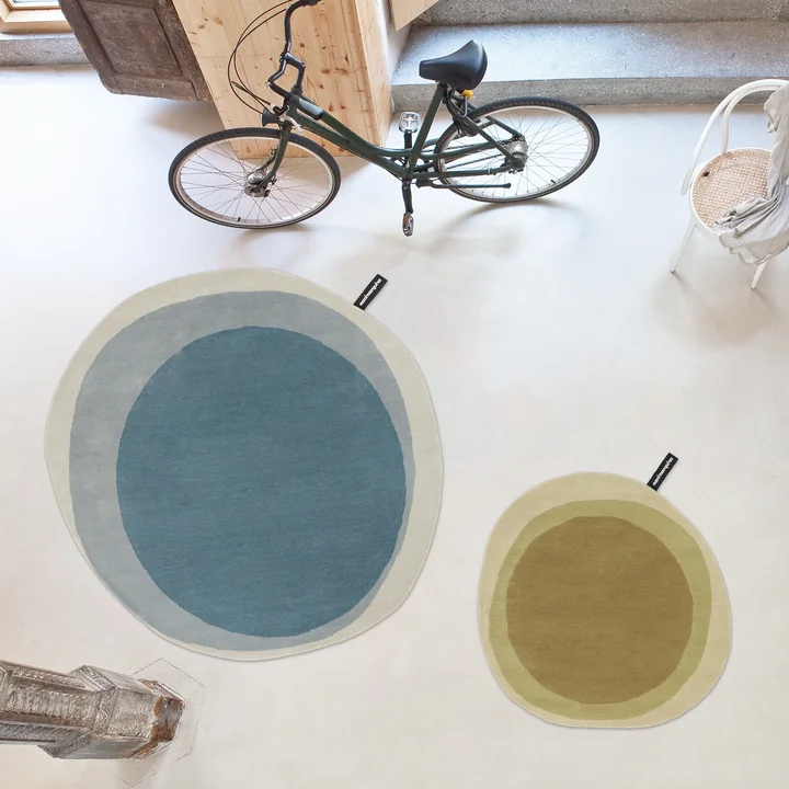 nanimarquina - Layers Teppich, blau und grün (Exklusive Edition)