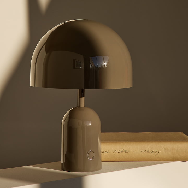 Tom Dixon - Bell LED Tischleuchte mit Akku, taupe