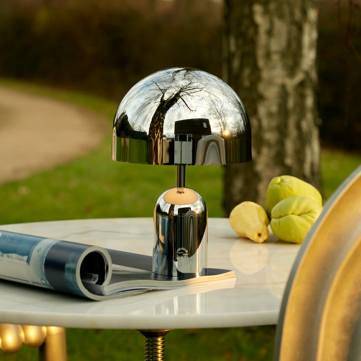 Tom Dixon - Bell LED Tischleuchte mit Akku, silber