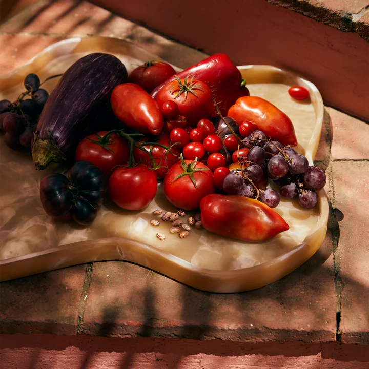 HKliving - Patio Tablett L, 54,5 x 61,3 cm, cream