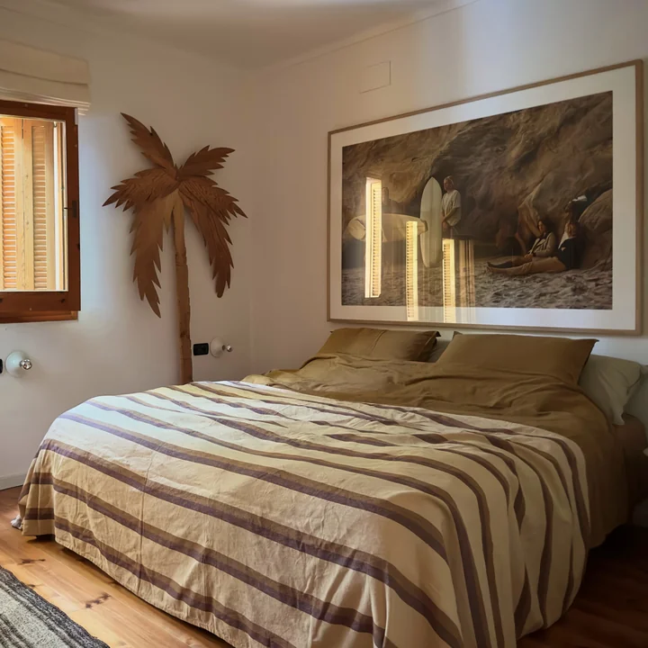 HKliving - Vida Tagesdecke 230 x 275 cm, kastanie / creme