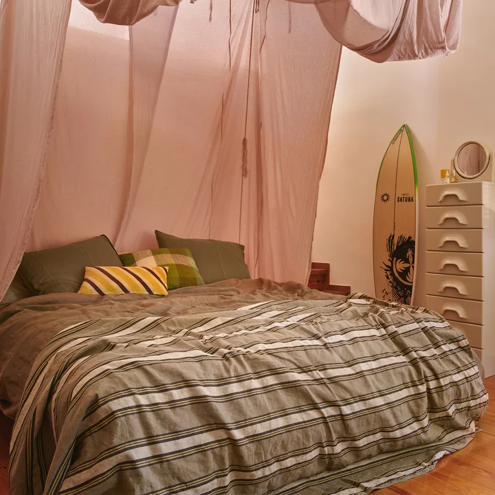 HKliving - Vida Tagesdecke 230 x 275 cm, sand / creme