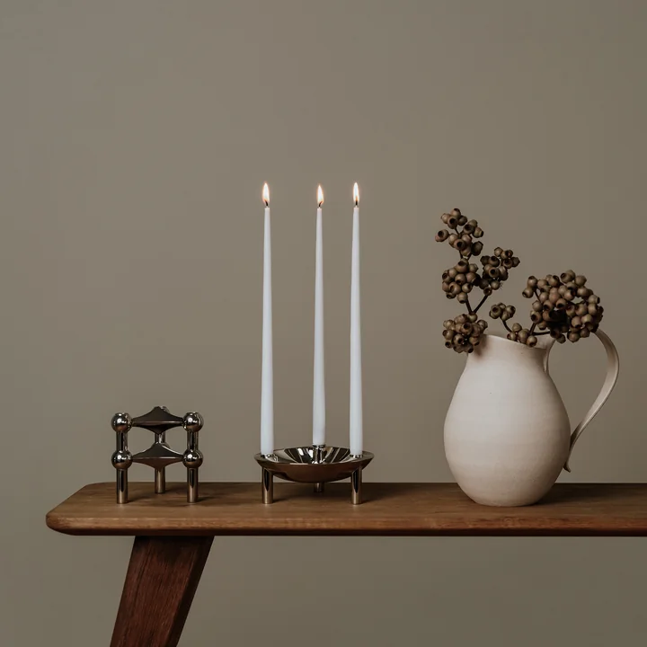 Kerzenhalter und Schale von Stoff Nagel