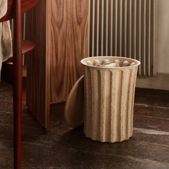 ferm Living - Paper Pulp Papiereimer, graubraun