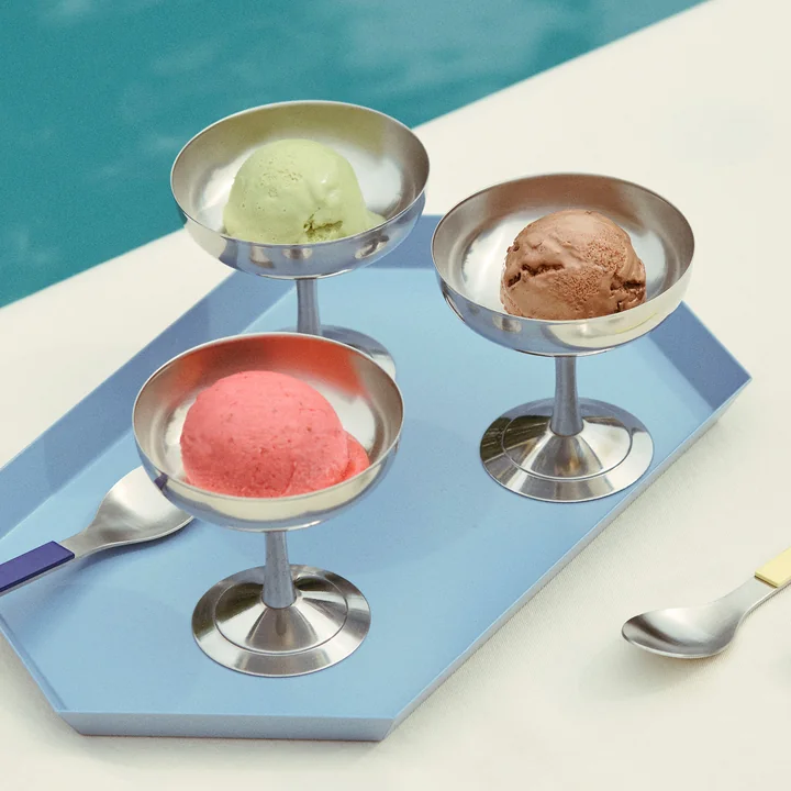 HAY - Italienischer Eisbecher, silber