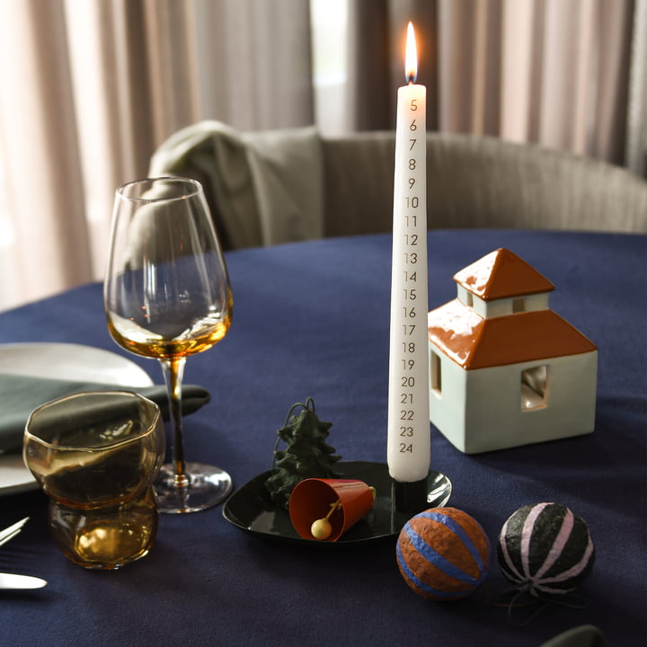 Broste Copenhagen - Bo Dekohaus, light turquise / caramel brown
