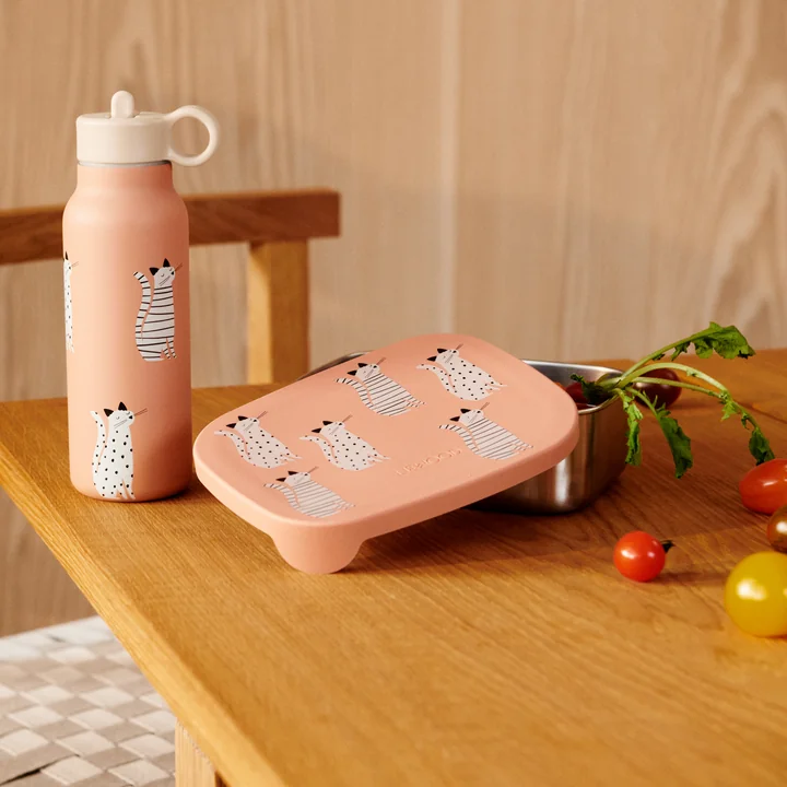 LIEWOOD - Arthur Lunchbox mit Deckel, Cat, tuscany rose