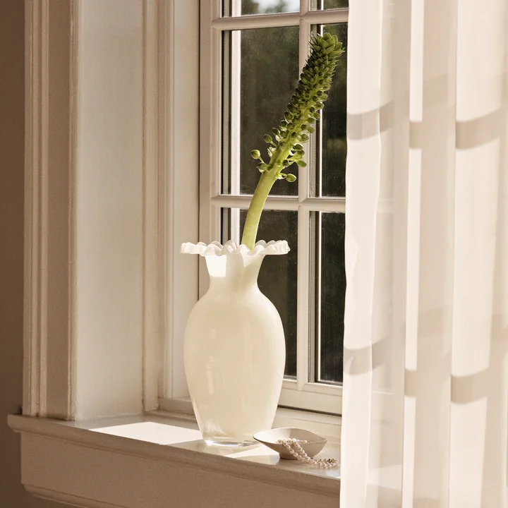 Broste Copenhagen - Jasmin Vase Ø 15,5 x 28 cm, off-white