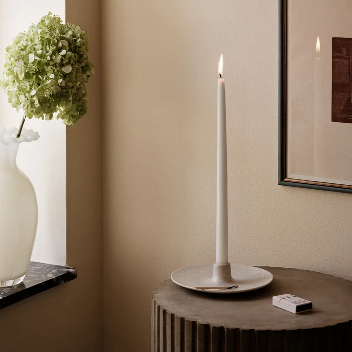 Broste Copenhagen - Nordic Vanilla Kerzenhalter, weiß